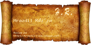 Hrazdil Róza névjegykártya